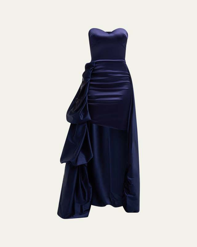 Docces High-Low Strapless Sweetheart Gown